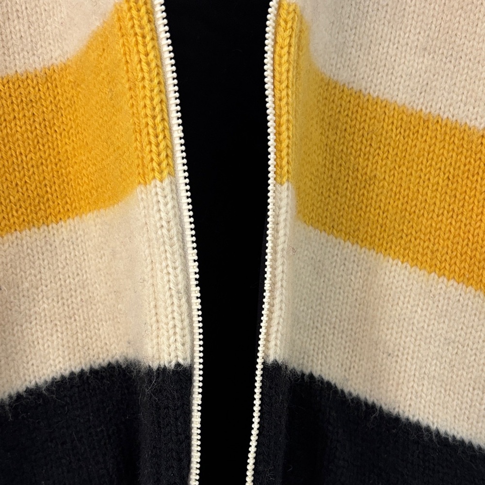 Vintage 1970s L.L. Bean Vintage Multicolor Striped Zip-Up sweater - Picture 3 of 9